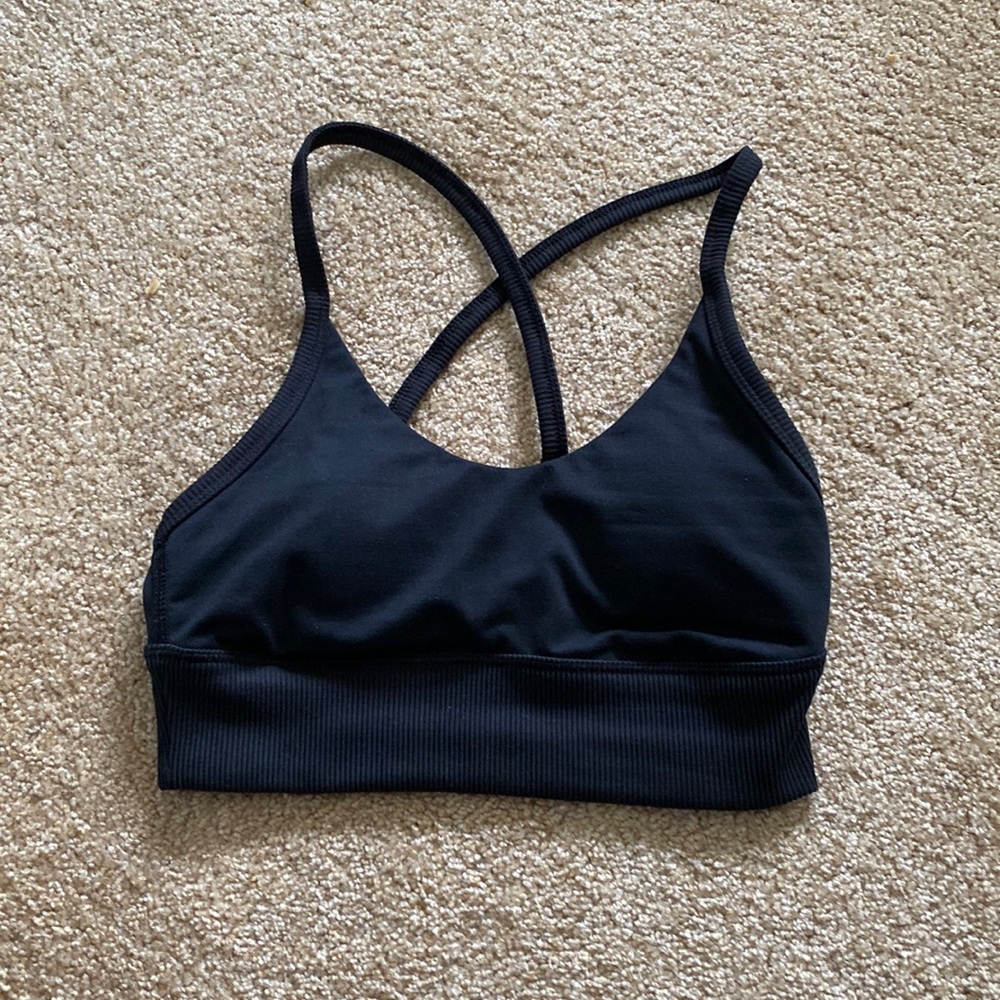 Aerie The Hugger Ribbed Longline sport bra